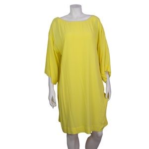 Attic and Barn Knee-Length Dress, Yellow, Size M